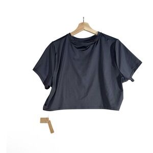 Skims Recycled Swim T-Shirt Womens 4X Navy Nylon Stretch Short Sleeve Crew Neck